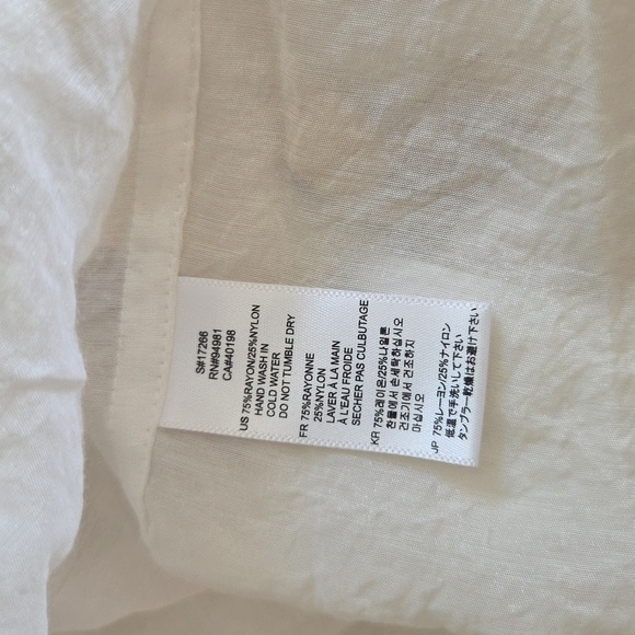 White Ruffled Button-Down Blouse - Picture 8 of 8